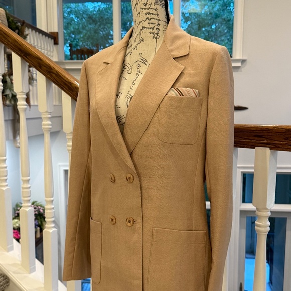Double-breasted jacket, Lilli Ann of San Francisco, (no tag but fits large), tan